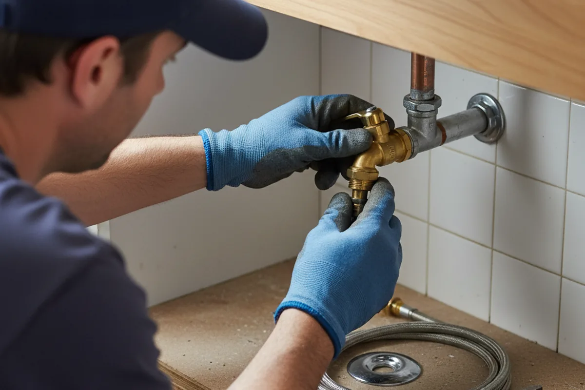 Shutoff valve and fitting work during Faucet and Fixture Repair in East Jewett